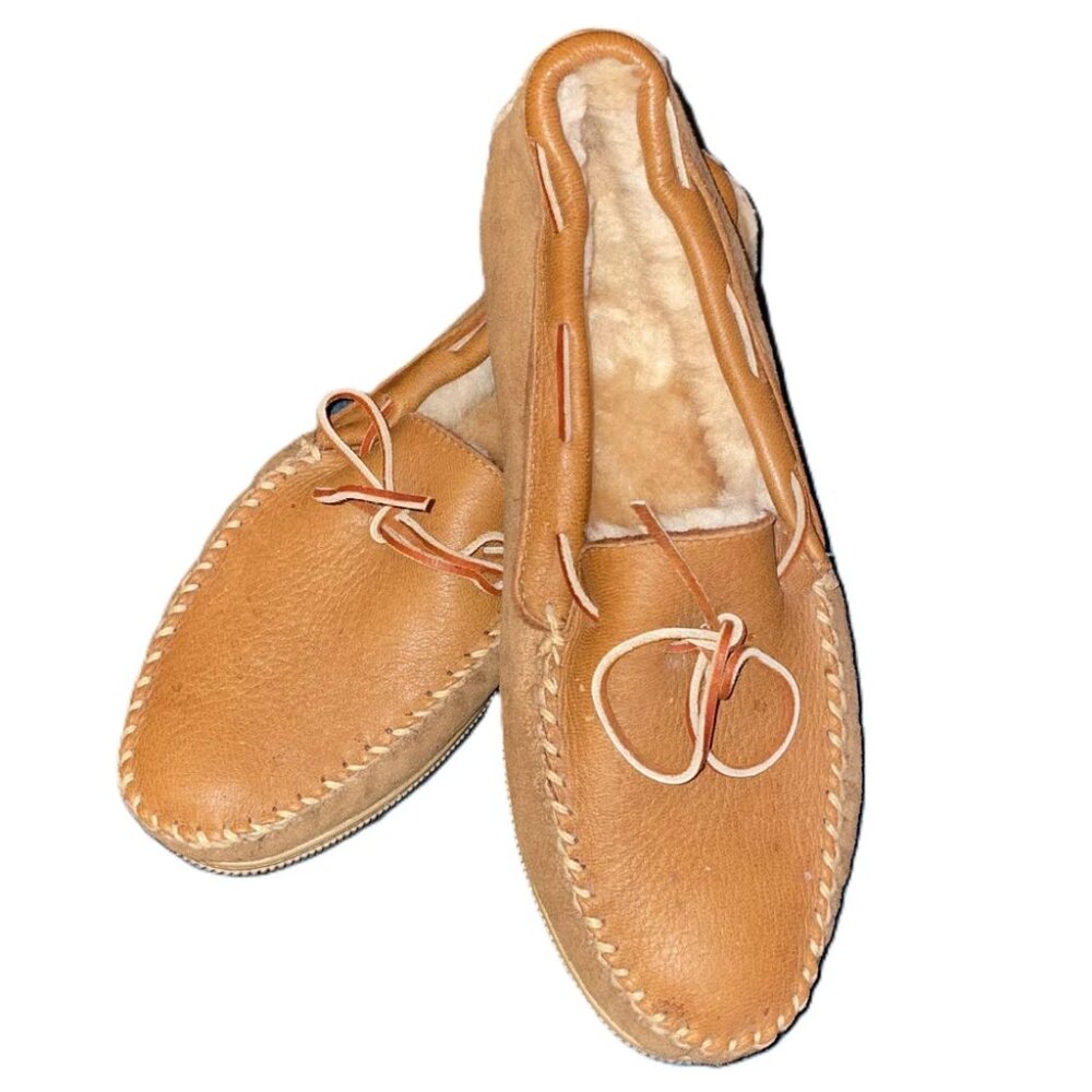 Tracker Men’s Brown Suede Leather House Slippers Size 12 – Comfortable Indoor Sh